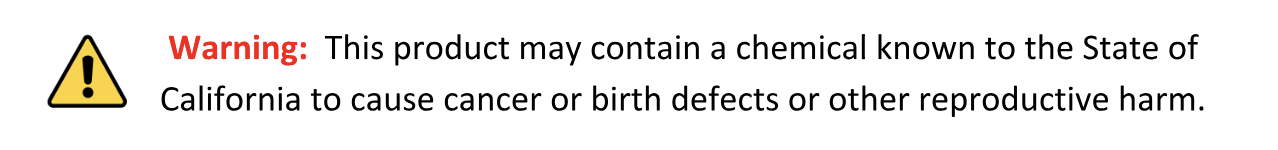 Proposition 65 Warning