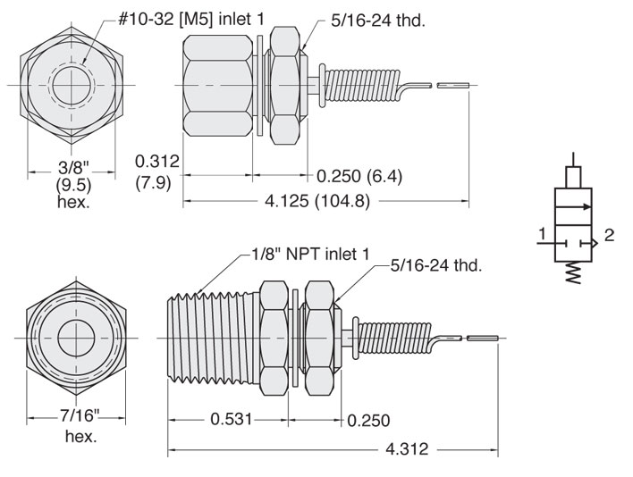 Clippard Miniature Whisker Valve