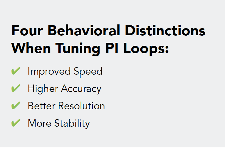 Four Behavioral Distinctions When Tuning PI Loops